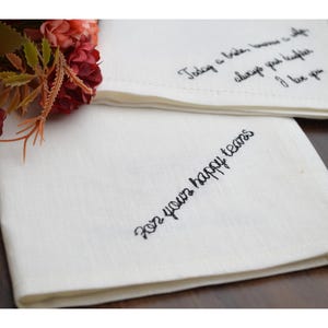 Embroidered Linen Handkerchief, Linen Hankerchief Personalized, Handkerchief Linen Fabric, White Linen Pocket Square, Linen Handkerchief