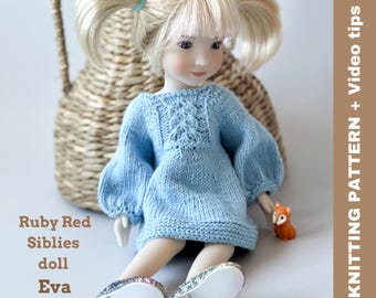 Doll Dress Knitting Pattern: For Paola Reina, Little Darling (PDF) in English and Ukrainian