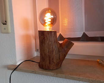 Holzlampe Tischlampe