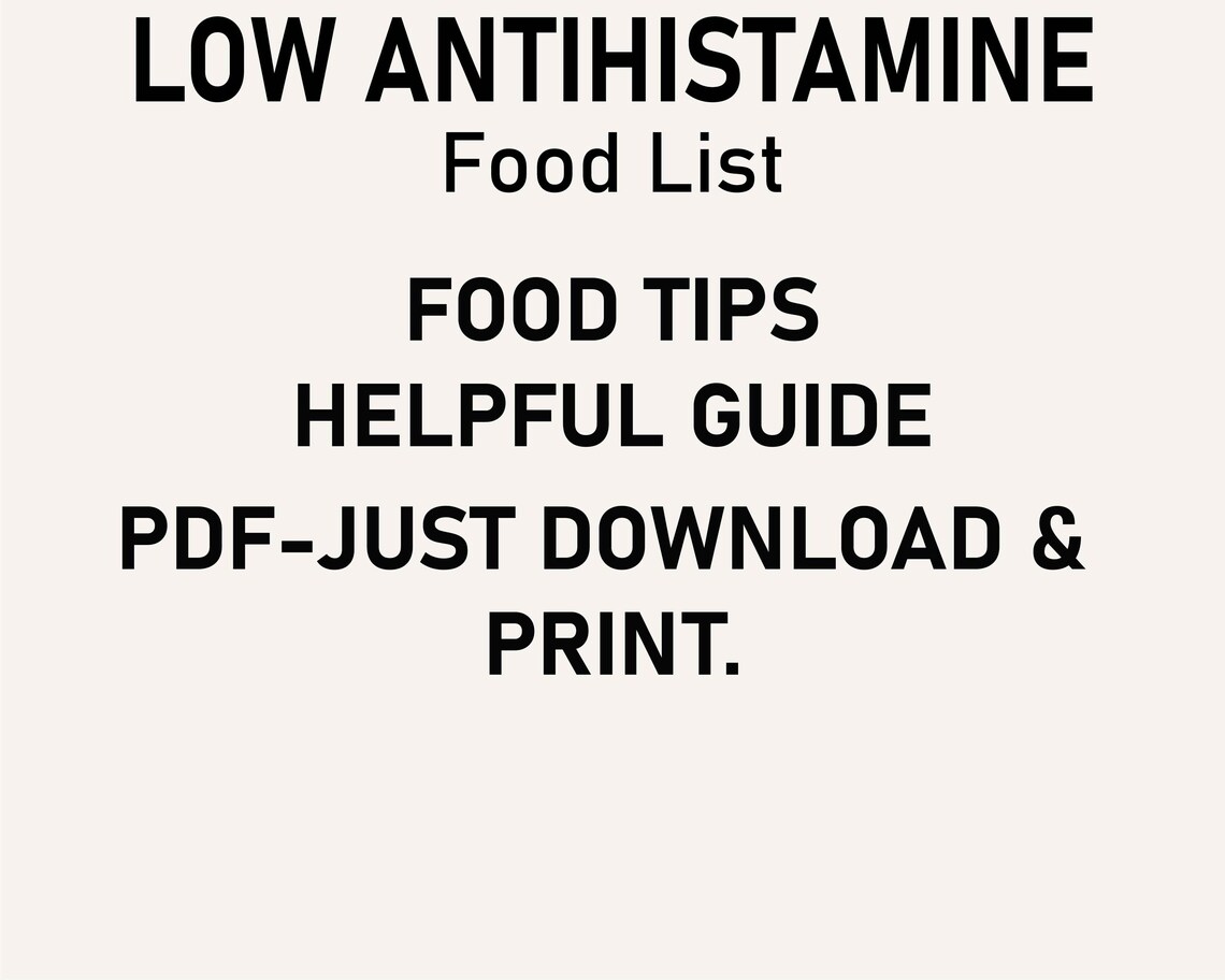 Low Histamine Food List, Low Histamine Foods, Low Histamine Grocery ... - Search For Low-Histamine Non-Dairy Territory