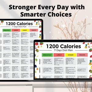 1200 kalorier måltidsplan PDF, 1200 kalorier dietlista, lågkaloridiet, 1200 kalorier måltidsförberedelse, 1200 kalorier inköpslista, viktminskning bild 5