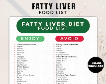 Fatty Liver Diet Food List, Fatty Liver Disease Food Chart, Fatty Liver Diet List and Guide, NAFLD or NASH Diet, Anti Inflammatory Foods