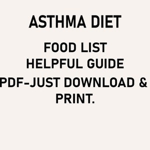 Asthma Diet Chart PDF, Asthma Diet Plan, Asthmatic Food List , Food ...