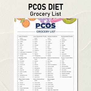 PCOS Diet Plan, Pcos Weight Loss Foods, PCOS Food List PDF, Low Glycemic Index Foods, Low in Sugar Foods, Polycystic Ovary Syndrome Meal