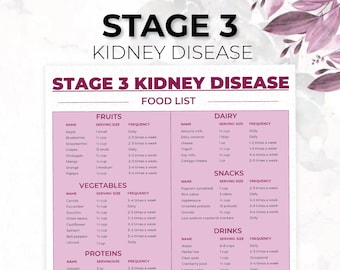 Stage 3 Kidney friendly Food Guide, Which Foods to Eat and Avoid, Kidney disease, Renal Diet, Grocery List, Renal Diet Shopping List