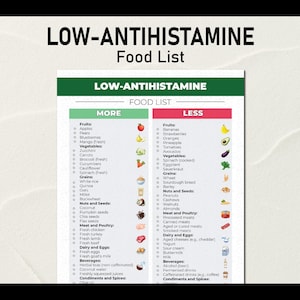 Low Histamine Food List, Low Histamine Diet Plan, Gut Friendly Foods, Low Histamine Food Chart, Low Histamine Grocery List, Gut Health