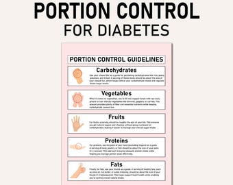 Cheatsheet portiegrootte, portiegroottetabellen, diabetes portiecontrole pdf, portiegroottes met behulp van handen, tabel voor beter diabetesbeheer
