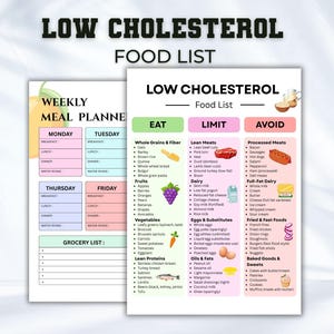 Low Cholesterol Food List, Cholesterol Grocery List, Cholesterol Diet Food Chart, Heart-Friendly Foods, Good & Bad Cholesterol Lowering Food