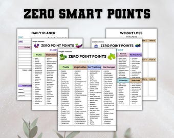 Zero Point Food List, Printable WW Zero Point Foods, Weight Loss Food Chart, Weight Watchers Food Guide, Diet Food List, Zero Points