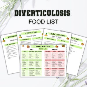Diverticulosis Food List, Low Fiber Chart for IBS, Colon Friendly Foods, Foods To Avoid With Diverticulosis, Foods To Avoid Diverticulosis