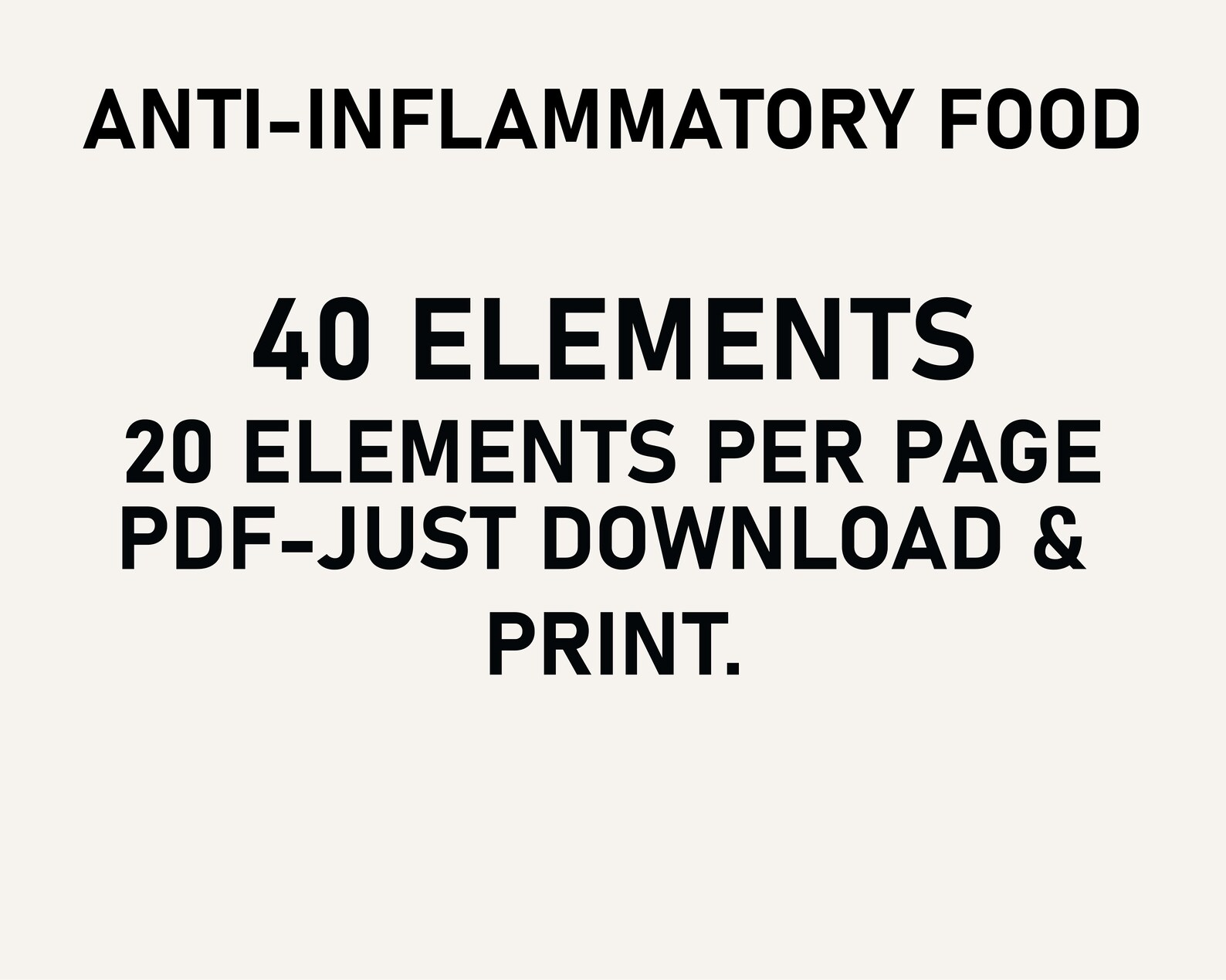 Anti-inflammatory Food Chart, Anti-inflammation Food List - Download ...
