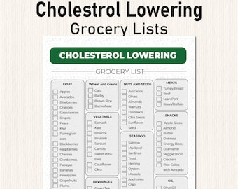 Cholesterol Lowering Grocery List, Lower Cholesterol Food Guide, Cholestrol Lowering Grocery List, Low Cholesterol Foods Poster, Food Guides