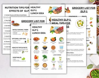 Semaglutide Meal Plan, Grocery List & Tips (digital Download)