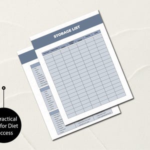 Printable Food Storage List Kitchen Organization Checklist Freeze