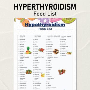 Voedsellijst hypothyreoïdie, hypothyreoïdiedieet, schildkliervriendelijk voedsel, boodschappenlijstje, boodschappenlijstje, voedselgids, voedingsgids schildklier