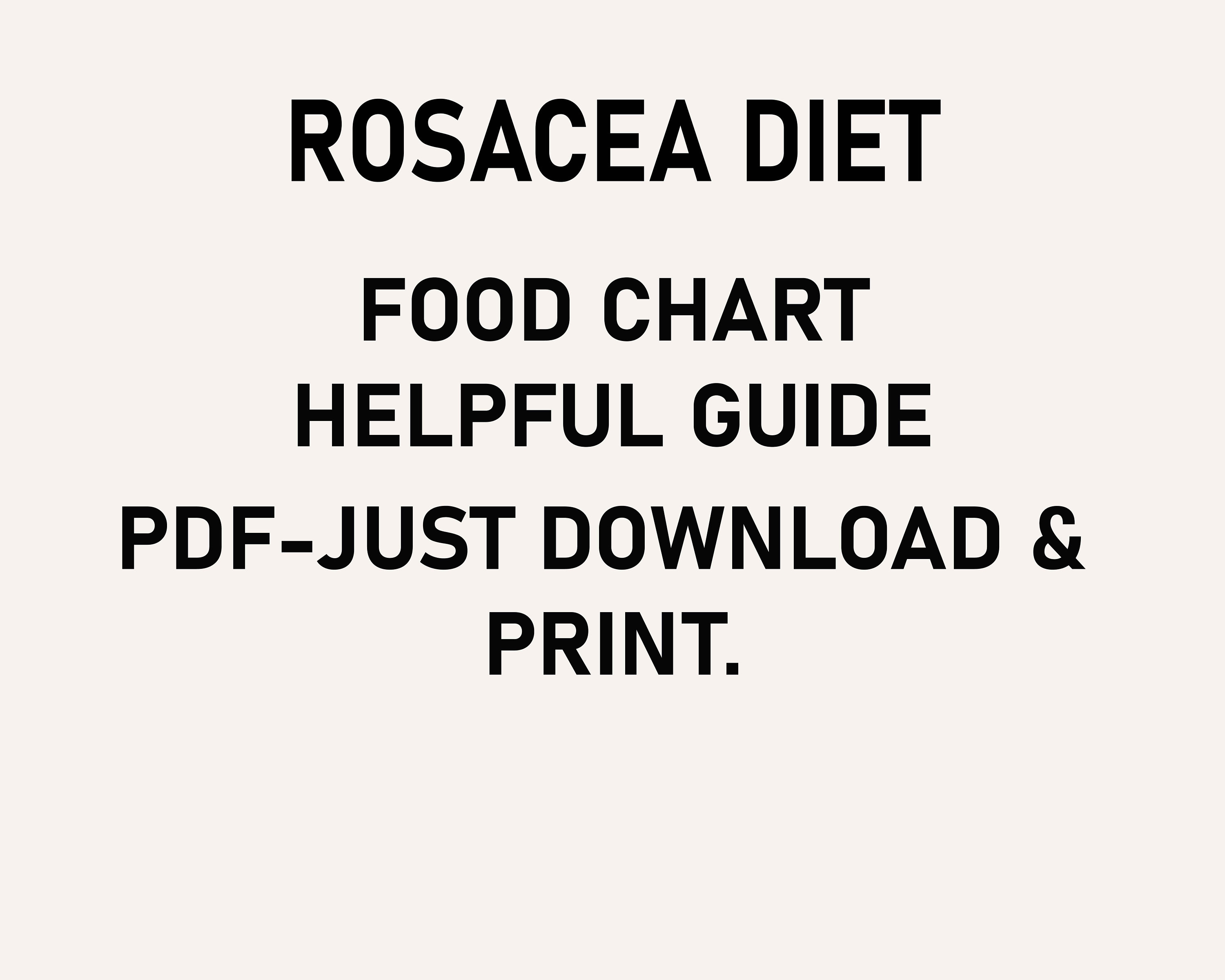 Rosacea Diet Plan PDF, Download This Food List to Help You Identify