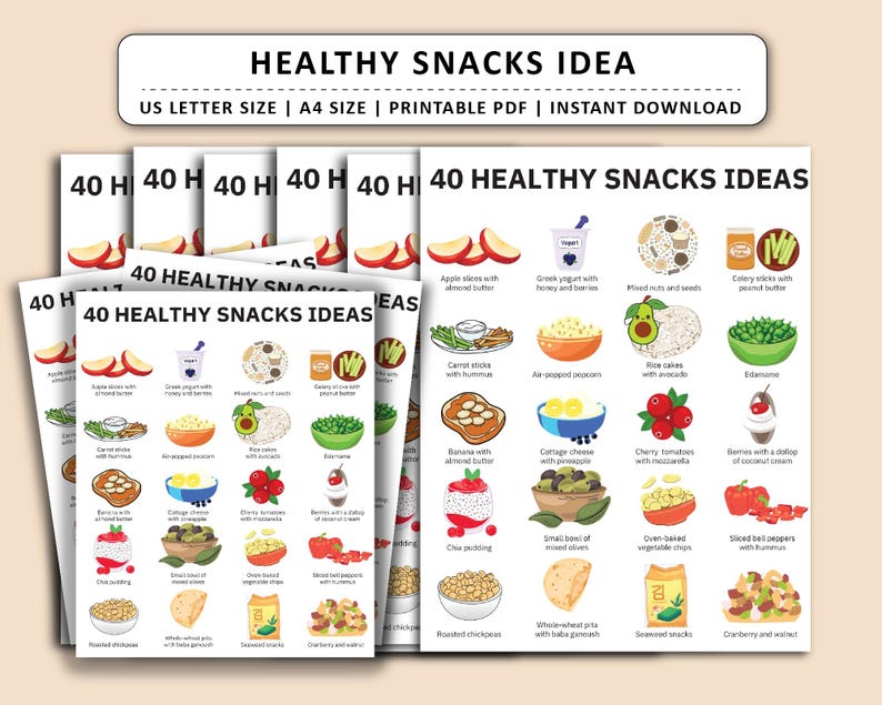 Snack Choice Chart.pdf Healthy Snack Ideas, Snack Recipes Printable, Snacks Grocery List ...