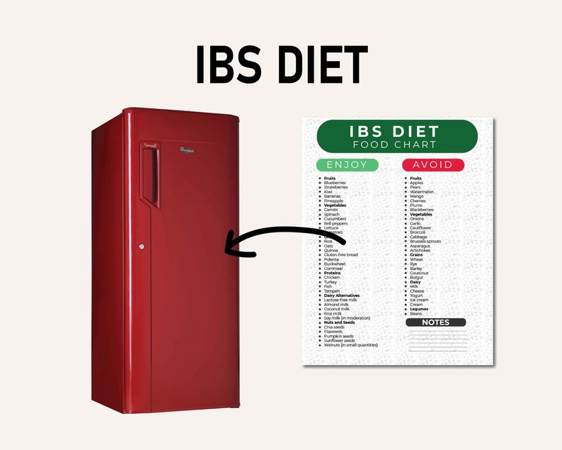 IBS Diet Plan, IBS Diet PDF, Gluten Free Diet Meal Prep Grocery, Print