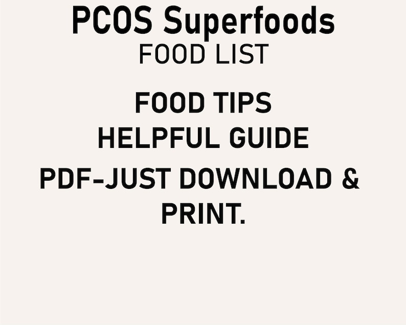 PCOS Food List and Diet Plan, Low Glycemic Index Foods,Low in Sugar and Fat Foods, Polycystic Ovary Syndrome Meal Plan for Weight Loss image 6