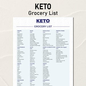 Keto Food List, Low Carb Food List, Keto Food Chart, Keto Diet, Keto Meal Planner, Keto Grocery List, Keto Food Guide, Keto Shopping List