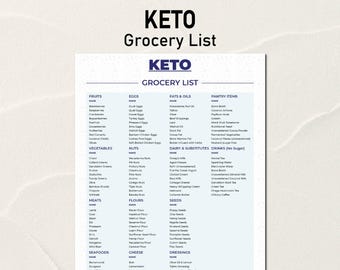 Keto Food List, Low Carb Food List, Keto Food Chart, Keto Diet, Keto Meal Planner, Keto Grocery List, Keto Food Guide, Keto Shopping List