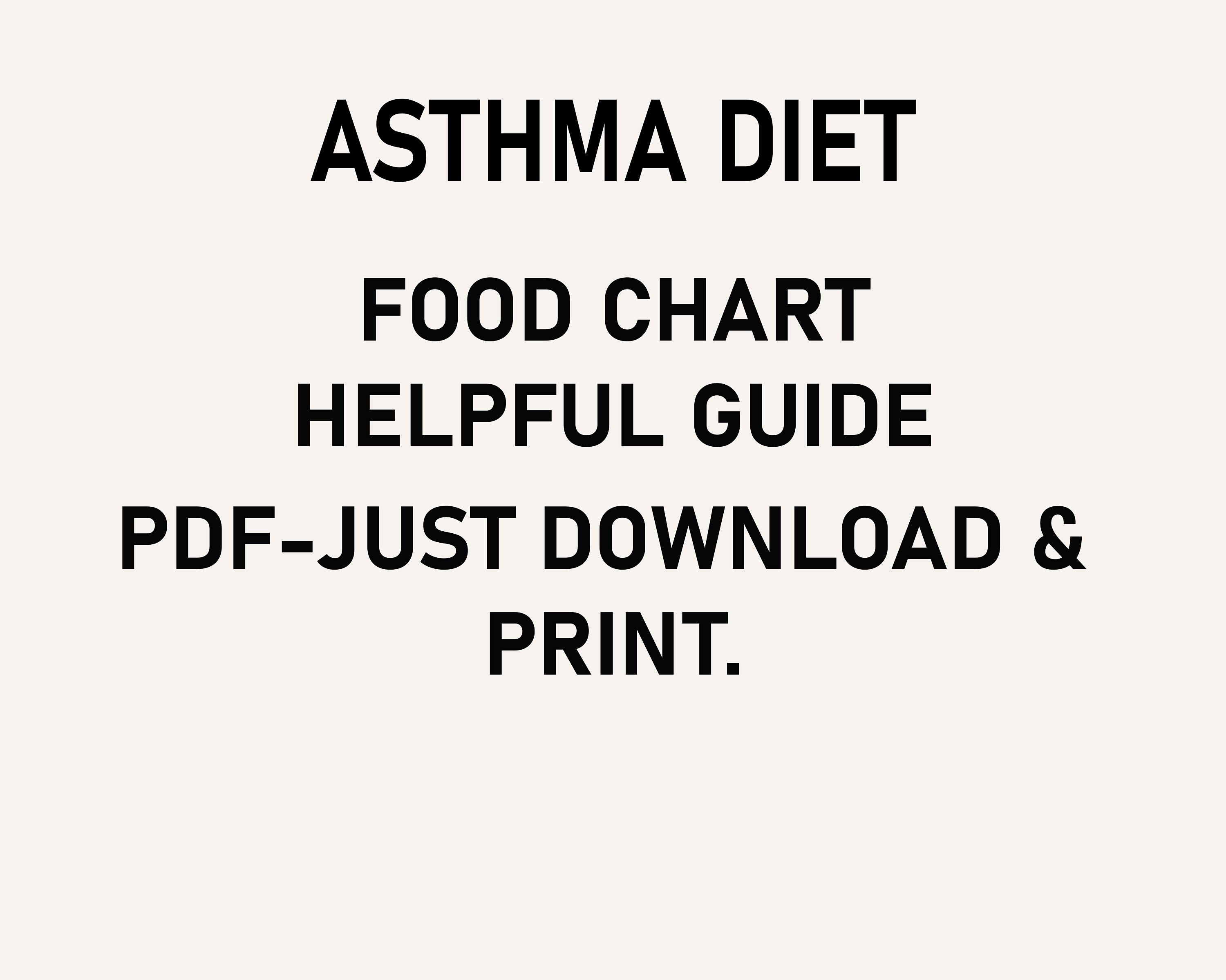 Asthma Diet Chart PDF, Asthma Diet Plan, Asthmatic Food List , Food ...