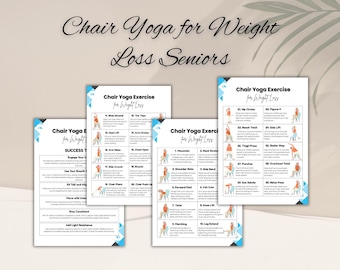 Stoelyoga voor senioren die af willen vallen, handleiding stoeloefeningen, trainingsplan senioren thuis, 30 dagen trainingsprogramma, wellnesstrainingsbundel