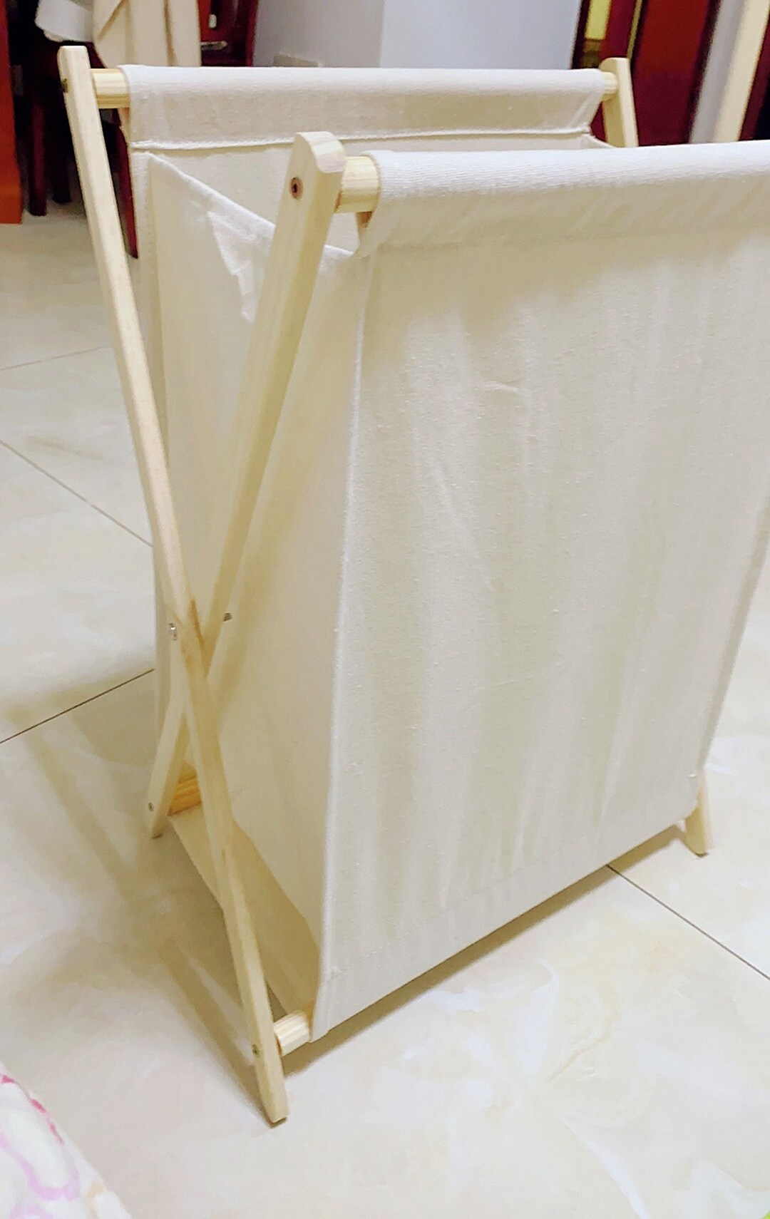 Solid Wood Japanese Folding Dirty Clothes Hamper Bedroom Dirty Clothes