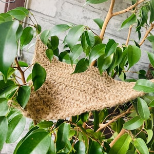 Medium Sized Reptile Basking Hammock 22x22x30cm / 8.6x8.6x11.8in, Jute Reptile Hanging Bridge, Gecko Hammock, Reptile Swing Natural Handmade