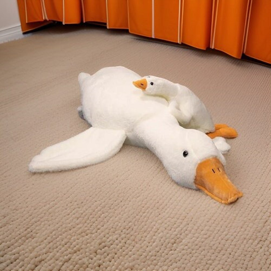 Plush Giant Duck, Big White Goose Plush Toy, Large Goose Plush, Stuffed