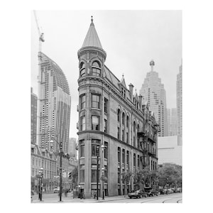 Gooderham Black and White - Toronto Landmarks Wall Art – Iconic GTA Street Photography, Canvas Prints, Framed Prints, Greeting Cards