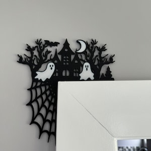 Halloween door frame decoration spooky ghost house cute fall decor