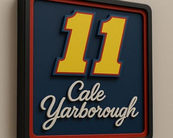 Cale Yarborough #11 3D Wall Plaque – NASCAR Legend Tribute
