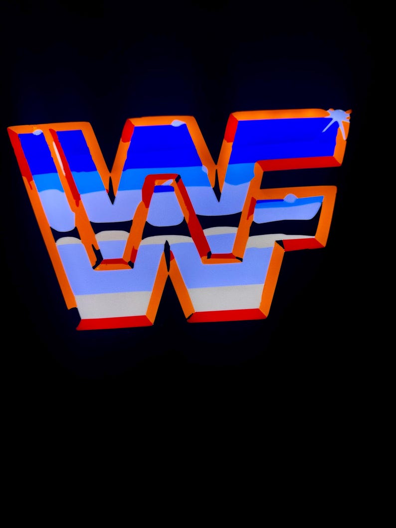 WWE 1984 Logo Light | Old School Wrestling | ECW| RAW | - Etsy Canada