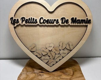 Corazones - marco familiar personalizado - idea de regalo personalizada - Corazón familiar