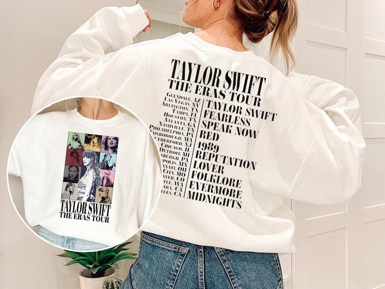 Discover Taylor taylor version Eras Tour Sweatshirt, Swift Sweatshirt, Eras Tour Merch, The Eras Tour 2024 hoodie