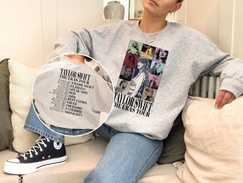 Discover Taylor taylor version Eras Tour Sweatshirt, Swift Sweatshirt, Eras Tour Merch, The Eras Tour 2024 hoodie