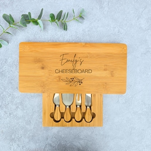 Large Personalised Cheese Board Set, Gift for Couples, Wedding Gift, New Home and Anniversary Gift, Birthday Gift