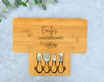 Ensemble de plateau de fromages personnalisé : cadeau pour couple, retraite, anniversaire, mariage, anniversaire