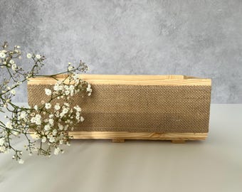 Empty Make Your Own Wooden Crate Hamper Gift Box Basket DIY Kit - Wedding, Housewarming, Anniversary, Mother’s Day, Gift Set