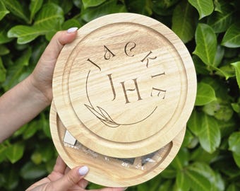 Conjunto de tábua de queijos personalizada: presente gravado para casais