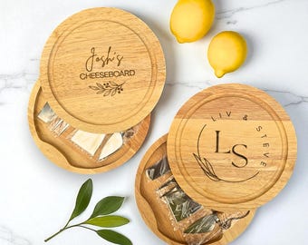 Conjunto de tábua de queijos personalizada: presente para casais, casa nova e aniversário