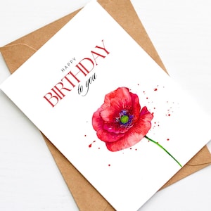 Personalisierte Grußkarte, alles Gute zum Geburtstagkarte, illustrierte Postkarte, handgemachte Grußkarte, Geburtstagsgeschenk, personalisierte Geburtstagskarte