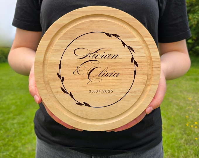 Personalised Cheese Board Set, Wedding Gift, Anniversary Gift for Couples, Engagement, New Home, Birthday Present
