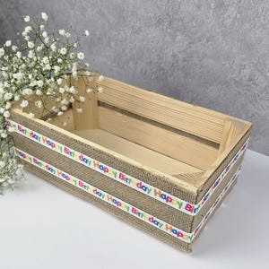 Pusty kosz prezentowy zrób to sam, zestaw DIY - pudełko na prezent urodzinowy, kosz prezentowy na rocznicę, zestaw prezentowy, 30x15x11cm