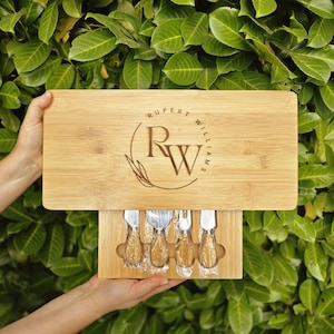 Large Personalised Cheese Board Set, Wedding Gift, Gift for Couples, New Home and Anniversary Gift, Birthday Gift