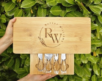 Conjunto de tábua de queijos grande e personalizada, presente de casamento, presente para casais, presente de aniversário e casa nova, presente de aniversário