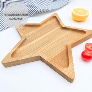 Personalised Star Serving Tray Tea and Biscuits Tray: Christmas Gift