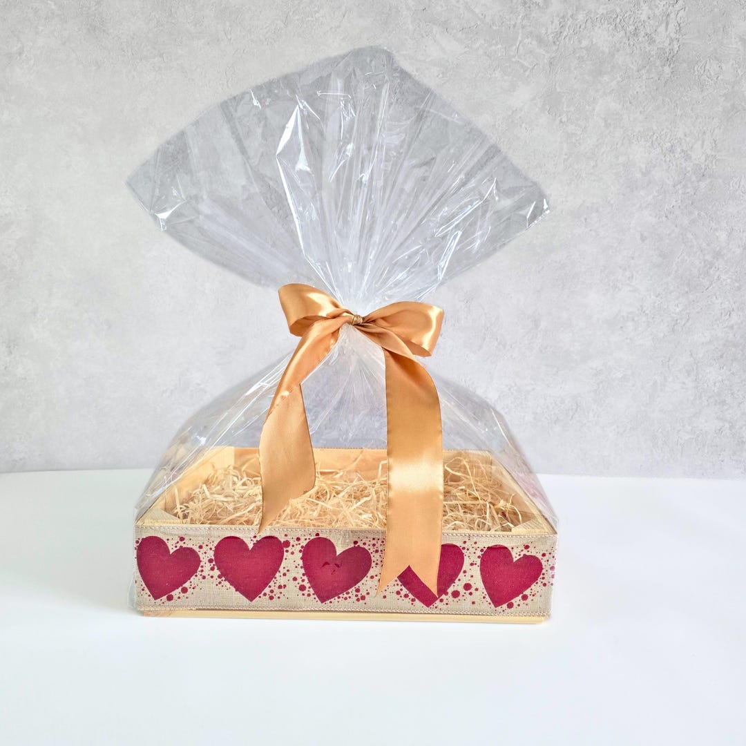 DIY Empty Wooden Hamper Kit: Gift Basket Crate With Ribbon - Etsy