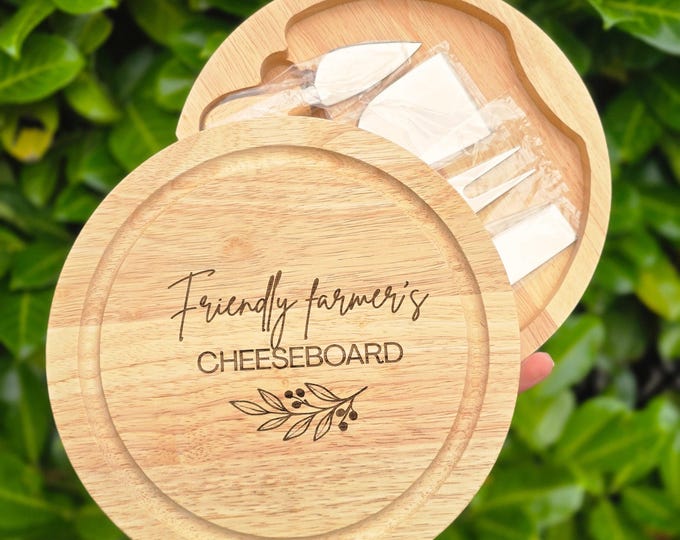 Personalised Cheese Board Set: Gift for Couples, Wedding, Anniversary, Birthday Retirement